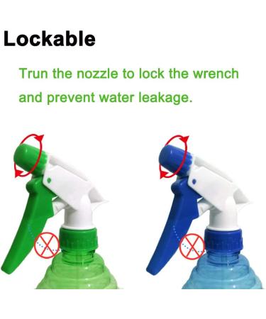 Mister Spray Bottles 16.9oz/500ml - Adjustable Storage Containers for Hair, Plants, and Cleaning - Includes Mini Funnel, Adhesive Hook, and Labels (Blue/Green) - Buy Online on SooperMarket.com
