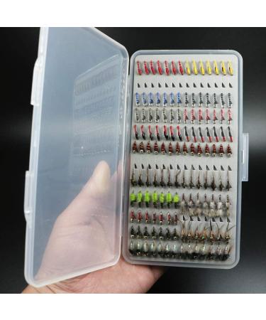 133pcs Ultra-Thin Portable Nymph Scud Midge Flies Kit with Box - Trout Fishing Fly Lures - Buy Online on SooperMarket.com