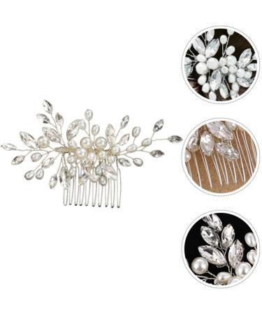 ifundom Bride Hair Comb Lightweight Metal Bride Hair Comb Sparkling Hair Piece Wedding Party Hair Accessory - Buy Online on SooperMarket.com