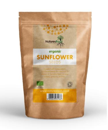 Natures Root Organic Sunflower Seeds 500 g - Certified Organic by The Soil Association