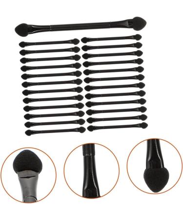 CANIGHT 25 Pcs Double Ended Eye Shadow Stick Lip Balm Brush Tool Eyeshadow Applicator Black Plastic - Buy Online on SooperMarket.com