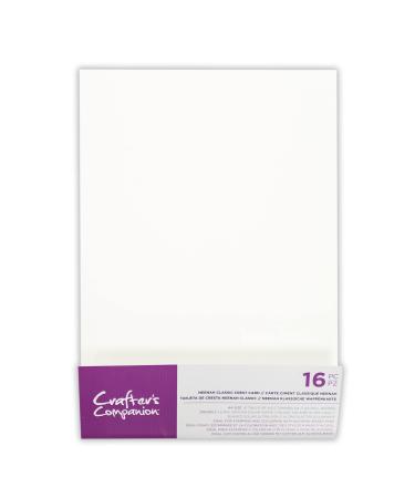 Crafters Companion Neenah Classic Crest Card Pack - A4 Solar White 16 Pack Neenah Solar White