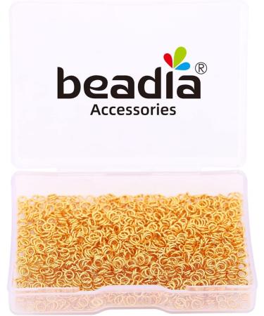 Beadia 18K Gold Plated Jump Rings 3mm 1200pcs for Non Tarnish Jewelry Making - Gold - Buy Online on SooperMarket.com