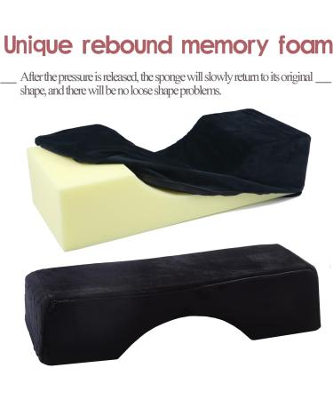 Black Eyelash Extension Pillow - U Shape Neck Pillow for Beauty Salons | Comfortable Foam Velvet Pillowcase - Buy Online on SooperMarket.com