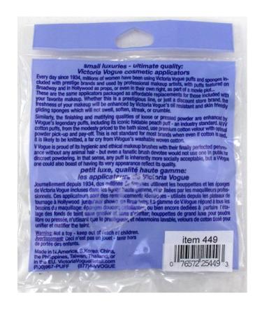 Victoria Vogue Round Puff Pressed Powder Puff - 4-Pack, 4 Count | SGB00GHQBX2UUS - Buy Online on SooperMarket.com