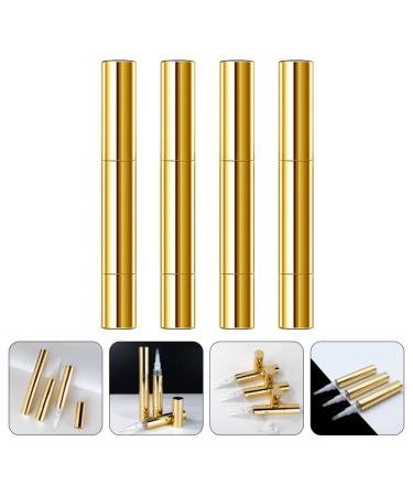 Minkissy 4-Piece Cosmetic Bottle Brush Tip Set - Empty Gel Nail Polish and Oil Pencil Containers with Aluminum Tube for Cosmetics & Airspace Monitoring - Buy Online on SooperMarket.com