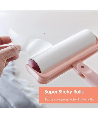 Useful CO Extendable Lint Roller for Animal Hair - 16cm to 110cm Includes 1 Roller & 4 Refill Packs (Pink) - Large Lint Roll for Sticky Leaves & Soil | International Shipping - Buy Online on SooperMarket.com