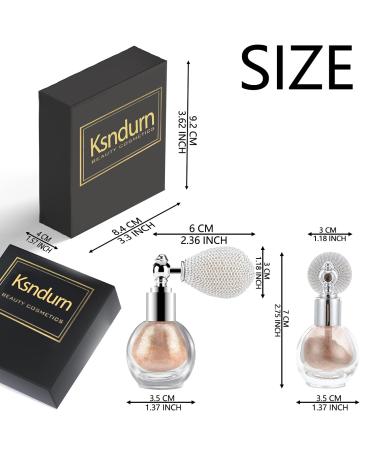 Ksndurn Malt Gold Glitter Highlighter Powder Spray - Shimmer Sparkle Makeup Spray - Buy Online on SooperMarket.com