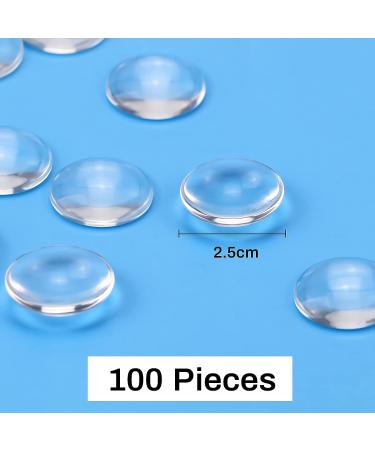 Acmer 1 inch/25mm Clear Glass Dome Cabochons - 100 Pieces for Photo Pendant Jewelry Making - Buy Online on SooperMarket.com
