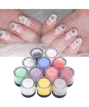 12 Colors Acrylic Powder Set - Crystal Nail Art Decoration for Studios & Home | Builder Manicure Accessories - Buy Online on SooperMarket.com