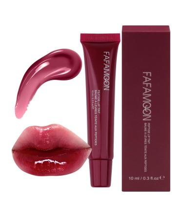 Peptide Infused Lip Oil Glossy Lip Glow Oil with Nourishmax Jojoba Oil Hydrating Tinted Lip Oil Long-Lasting Waterproof Revitalizing for Dry Lips. (04# HUGGING)