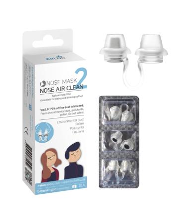 Nose mask nose Air Clean nose filter reusable breathable nose plug air filtration for dust pollution blocked cold air 3 pieces (general type small) small general type 3ea