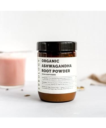 Organic Ashwagandha Powder 7.8 oz - Sleep Aid - Raw Vegan - Non-GMO - Gluten-Free - Recyclable Glass Jar - Buy Online on SooperMarket.com