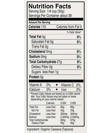 Anthony's Organic Tapioca Flour Starch 2.5 lb - Gluten Free & Non GMO - 2.5 Pound Pack - Buy Online on SooperMarket.com