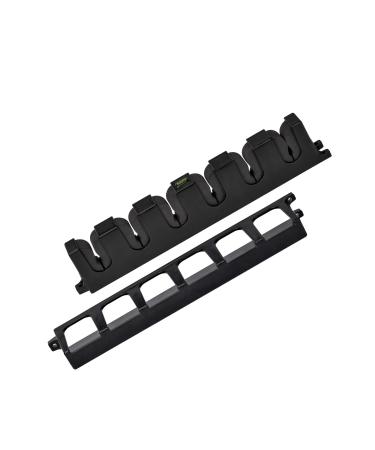 Booms Fishing WV2 Fishing Pole Holder Wall Mount, Fishing Rod Holders for Garage, Vertical Fishing Pole Rack, Compact Fishing Rod Rack Holds Up to 6 Rods, 13.6" Black Black_13.6" Compact Version