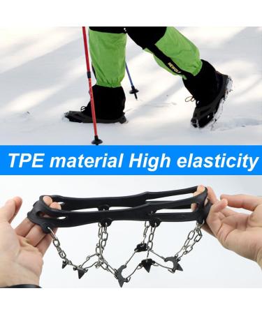 Zjrung Spikes for Mountain Shoes - 16x16cm Black Ice Claws for Snow & Hiking - Ultimate Outdoor Shoe Chains for Climbing & Slippery Conditions - Buy Online on SooperMarket.com
