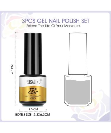 Buy Rosalind Shellac Base & Top Coat UV Gel Nail Polish - Durable Matte & Glossy Finish Set for Perfect Nails - Buy Online on SooperMarket.com