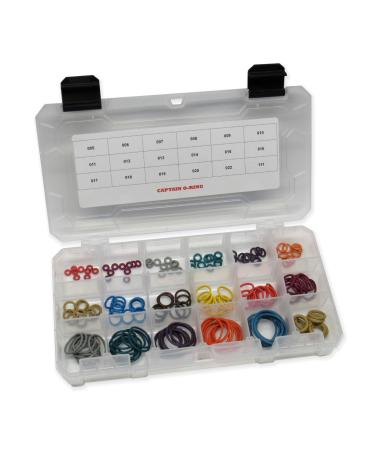 Captain O-Ring Players Kit JR Color Coded Master Paintball Oring Kit - 18 Sizes 180 Orings (Most Common O-Ring Sizes for Paintball Markers and Equipment)