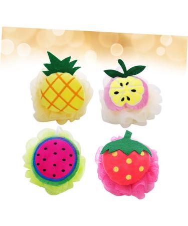 NOLITOY 4pcs Large Bath Ball Pouf Sponge - Cute Mesh Shower Flower for Spa & Relaxation - Buy Online on SooperMarket.com