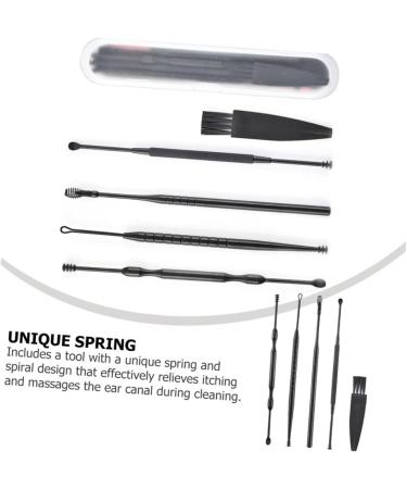 Healvian Stainless Steel Ear Cleaner Spring Tool Set - Ear Wax Removal Kit for Gentle and Effective Cleaning - Buy Online on SooperMarket.com