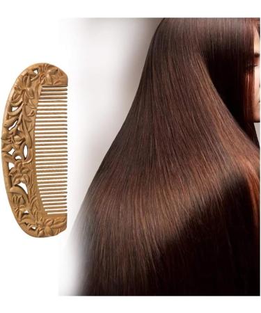 Comb Household Jewelry Hairdressing Retro Engraving Travel Care Portable Comb Natural wooden comb (Color : 2) - Buy Online on SooperMarket.com