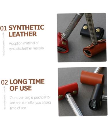Stahad 3-Piece Razor Etui - Scratch-Resistant Men's Shaver Accessories & Leather Storage Case - Buy Online on SooperMarket.com