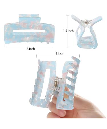 Celluloid Tortoise Rectangle Hair Claw Clips - Fashion Barrettes - Buy Online on SooperMarket.com