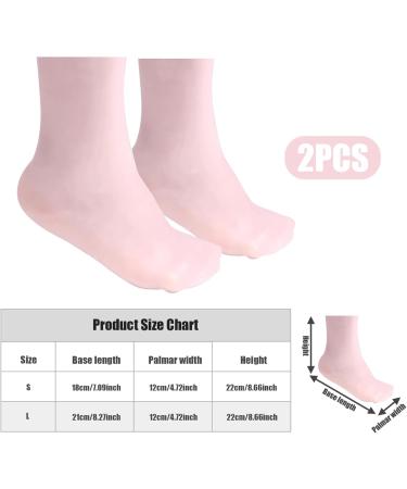 Silicone Moisturizing Socks 1 Pair Long Soft Gel Socks Anti Slip Women Foot Mask Socks Spa Pedicure for Dry Cracked Feet Softening Calluses Rough Skin L - Buy Online on SooperMarket.com