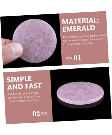 NOLITOY Eyelashes Glue Holder & Grafting Plate - Premium Jade Cosmetic Rubber Gasket for Eyelash Extensions - Pink Lash Glue Pallet for False Eyelashes - Buy Online on SooperMarket.com