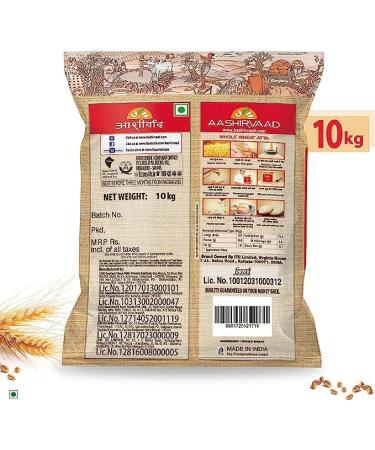 Aashirvaad Shudh Chakki Atta | Whole Wheat Flour | Premium Quality Atta | 10kg - Buy Online on SooperMarket.com