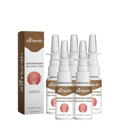 Natural Herbal Hemorrhoid Spray Hemorrhoid Relief Spray 30ml Hemorrhoid Itching Relief Spray Relieves Swelling and Hemorrhoid Discomfort (5pc)