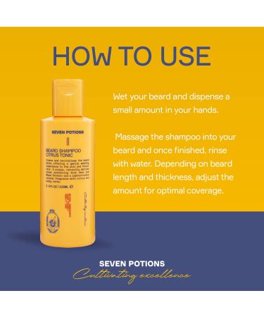 Seven Potation Shampoo Bar for Men - Gentle Vegan Citrus Tonic (100ml) for Itch-Free Clean Beard - Natural & Cruelty-Free - Buy Online on SooperMarket.com