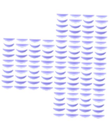 Didiseaon 60 Pairs Eyelash Silicone Patch Eyelash Perming Shield Pads Eyelash Curling Gasket Lash Lift Pink Eyelash Curler Pink Suit Eyelash Perming Pads Washers Purple Silicone Gasket Curly