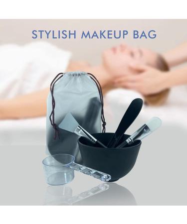 Premium 5-in-1 Face Mask Mixing Bowl Set - Spa Quality Tool Kit with Silicone Brush Soft Face Brushes Spatula & Measuring Scoop for Home Skincare - Buy Online on SooperMarket.com