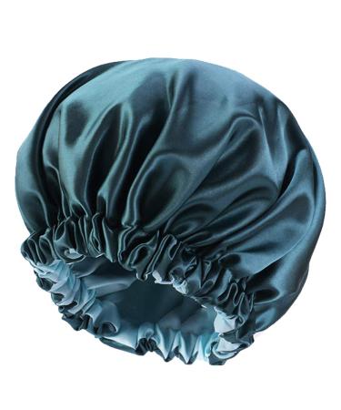 Satin Bonnet Silk Bonnet Hair Bonnet for Sleeping Satin Bonnet for Hair Bonnets for Women Silk Bonnet for Natural Hair Blue Zircon