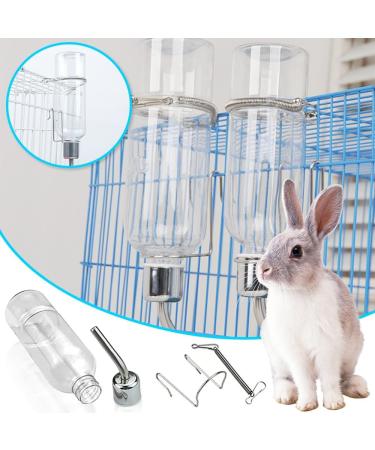 JVHLOV Rodent Water Bottle Hamster Water Bottle Hanging Rodent Drinker No Drips for Small Animal Squirrel Rabbit Chinchilla Guinea Pig Hamster Golden Bear (Clear 180ml*2) - Buy Online on SooperMarket.com