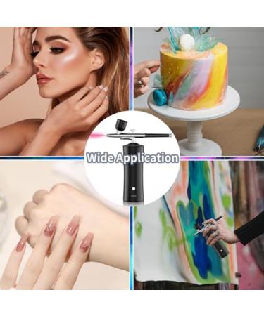 Kuuddker Airbrush Kit 30PSI Cordless Rechargeable High-Pressure Non-Clogging Air BrushGun for Nail Art Painting Black - Buy Online on SooperMarket.com