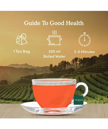 Vahdam Darjeeling Black Tea - 100% Pure Medium Caffeine Tea Bags (30 Tea Bags) | Ideal for Hot Iced Tea & Kombucha | Authentic Indian Darjeeling Tea (2 Pack) - Buy Online on SooperMarket.com