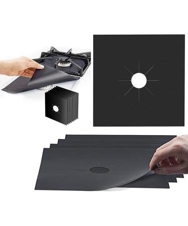 Stove Burner Cover Double-Thick Reusable Non-Stick Heat- Stove Protector Cuttable Stove Burner For Kitchen Sugar Soap for Cleaning (BLACK One Size) Black One Size - Buy Online on SooperMarket.com