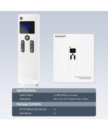 NEEWER RT-110 Bluetooth Remote Control for Teleprompter App | iOS & Android Compatibility - Buy Online on SooperMarket.com