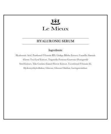 Le Mieux Hyaluronic Serum - Concentrated Anti-Aging Hyaluronic Acid Complex (1 oz) - Buy Online on SooperMarket.com