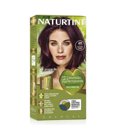 Natureint |Hair color oohne ammoniak |High proportion of natural ingredients4m.Kastania Mahogany brown |170ml 4m.Chestnuts Mahogany brown 170 ml (1 Pack)