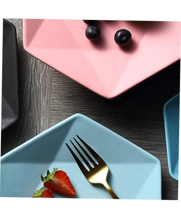 Zerodeko Porcelain Dish Round Serving Dish Service Plate Ceramic Steak Dish Lunch Bucks Ceramic Steak Plate Appetizer Plate Serving Platters Kitchen Appliance Plates Dessert Platters medium Pink - Buy Online on SooperMarket.com
