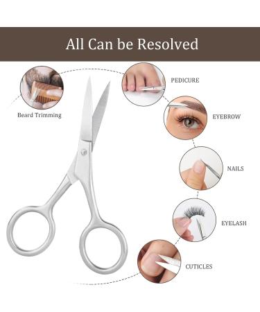 URAQT Nail Scissors Professional Stainless Steel Cuticle Scissors with Leather Pouch Sharp Manicure Scissors Pointed Beauty Scissors for Trimming Eyebrows Nose Hair Beard Finger & Toe Nail Care With Leather Case - Buy Online on SooperMarket.com