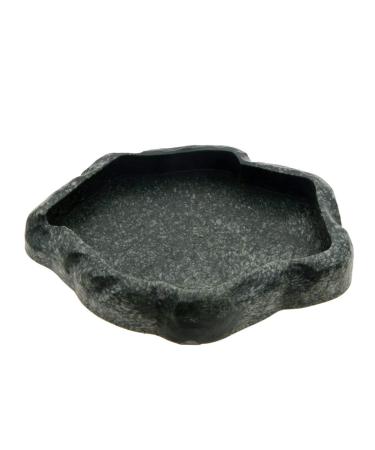 Uotyle Reptile Feeding Bowl Crawler Pet Feeding Round bowl Food Water Non-toxic Resin Dish Suitable for Reptile Turtle Tortoise Scorpion Lizard Crabs Pets Supplies Cyan Small