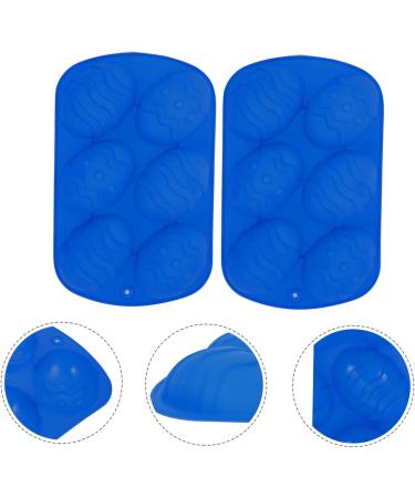 Cabilock Silicone Mold 6 Pcs Six Egg Mold Silicone Molds Capacillos para Cupcake Easter Egg Shaped Molds Chocolate Mold 22.2X12.7CMx3pcs Bluex3pcs - Buy Online on SooperMarket.com