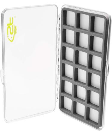 SF Slim Fly Box for Fly Fishing - Super Thin Clear Box with 18 Compartments - Buy Online on SooperMarket.com