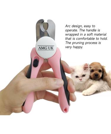 AMG Professional Pet Nail Clippers for Dogs & Cats with Protective Guard and Ergonomic Design - Includes Nail File - Ideal for Large & Small Pets - Buy Online on SooperMarket.com