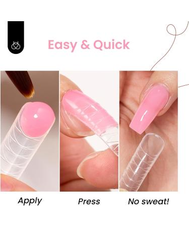 Beetles Gel Poly Extension Nail Kit - 6 Colors Blue Green Nude Pink | UV Lamp, Base & Top Coat for Summer Nails - Buy Online on SooperMarket.com