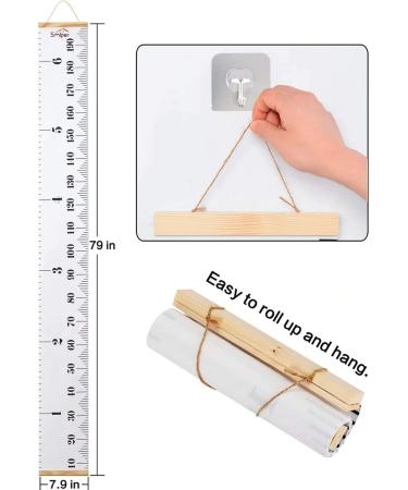 Smlper Kids Height Chart Wall Hanging Ruler Canvas Growth Baby Nursery Decor 79x7.9 (Sun) White - Buy Online on SooperMarket.com